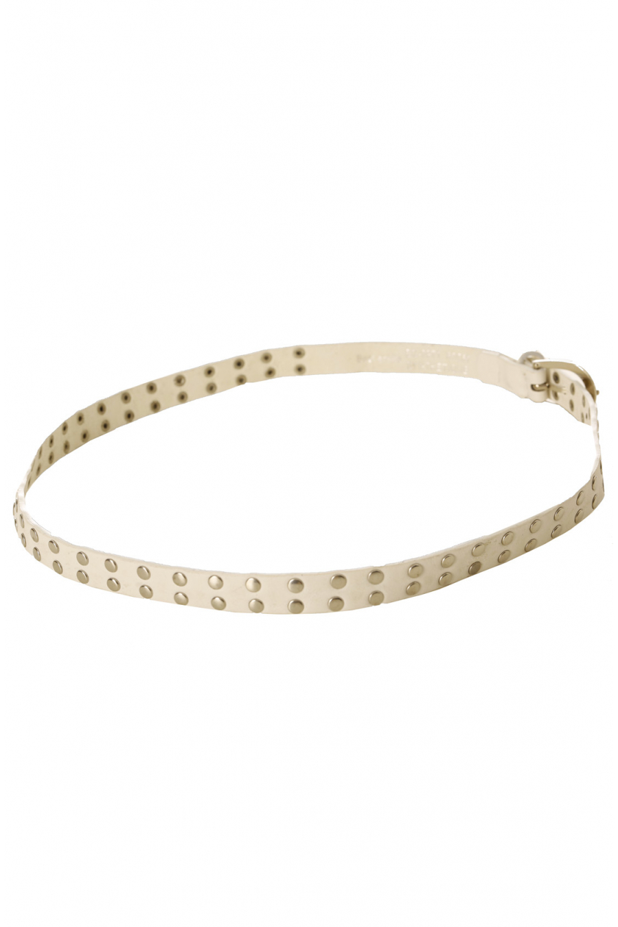 White studded belt with buckle. SG-0971 - 2
