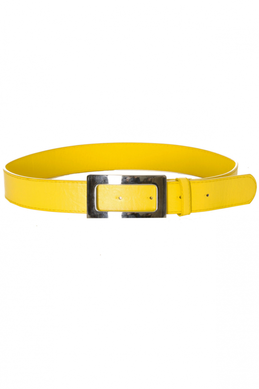 Ceinture jaune avec boucle en rectangle. SG-0292 - 2