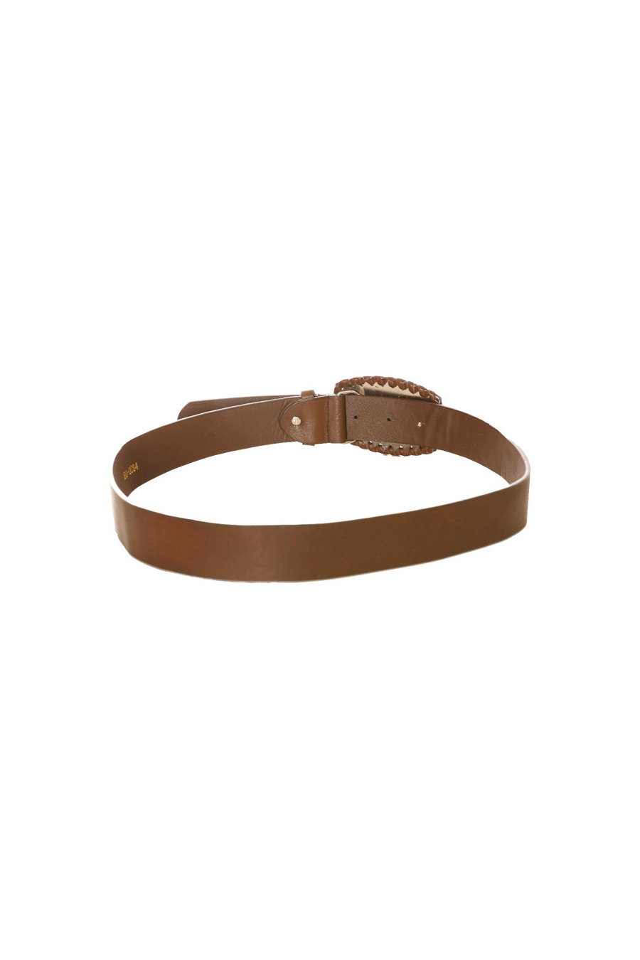 Ceinture marron, boucle motif lys. B 6-0084 - 1