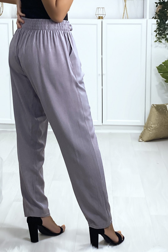 PaGGalon gris en coton avec poches - 4