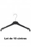 10 black plastic hangers ideal for Jacket, waistcoat and blazer
