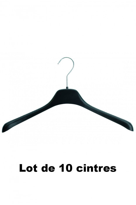 50 Cintres En Plastique Noir - Branches 47 Cm - Crochet Pivotant 360° - Idéal Pour Rangement Vestiaire, Maison Ou Boutique