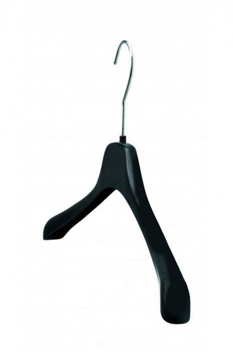 10 black plastic hangers ideal for sweater, coat and cardigan - 2
