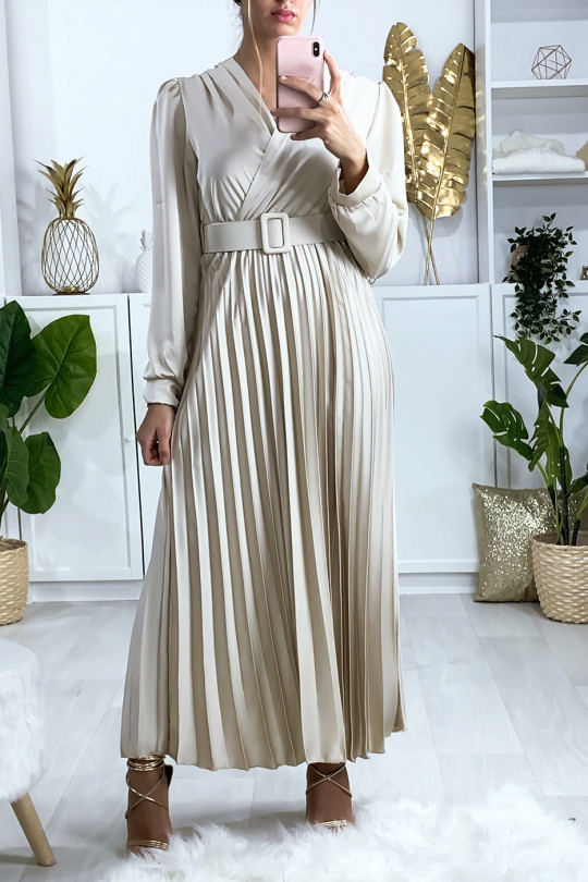 robe longue beige