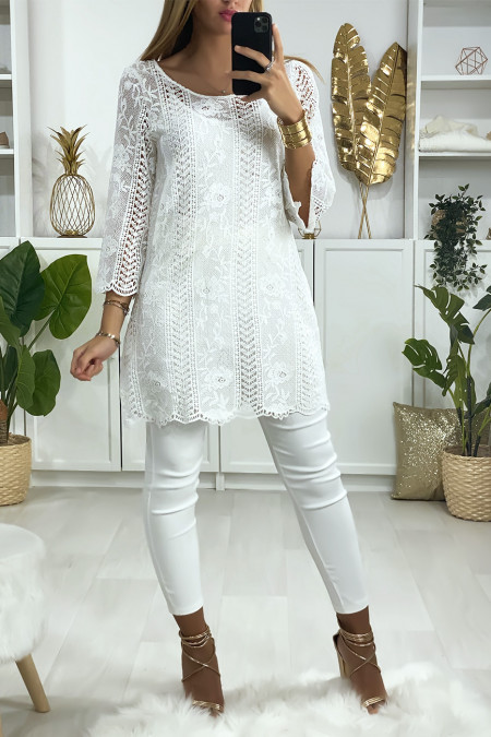 White lace tunic