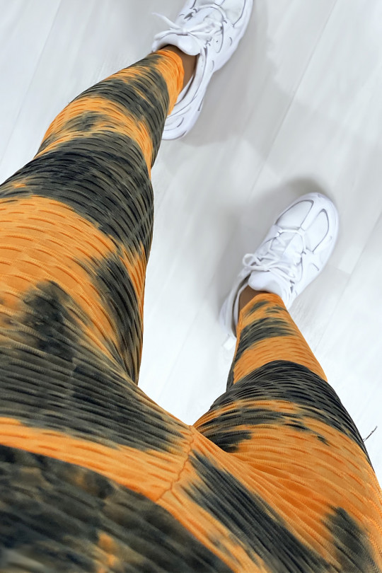 Legging Push Up motif Tie&die orange très fashion - 5