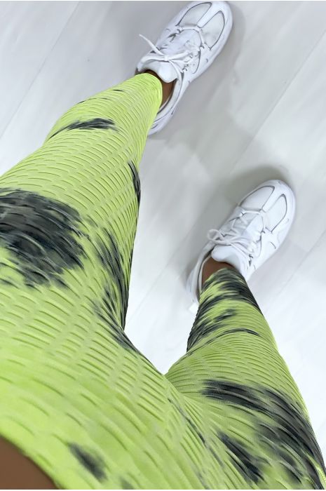Legging Push Up motif Tie&die jaune très fashion - 5