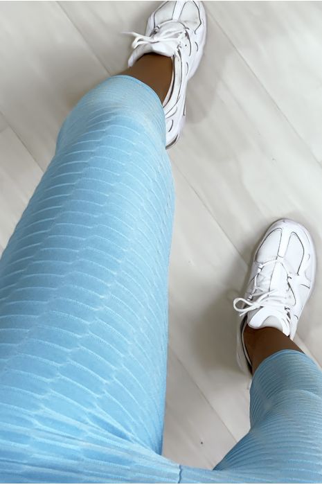 Modieuze blauwe Push Up corsair legging - 3