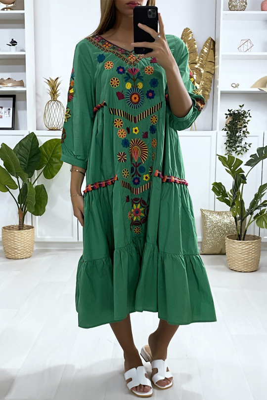 robe verte ample
