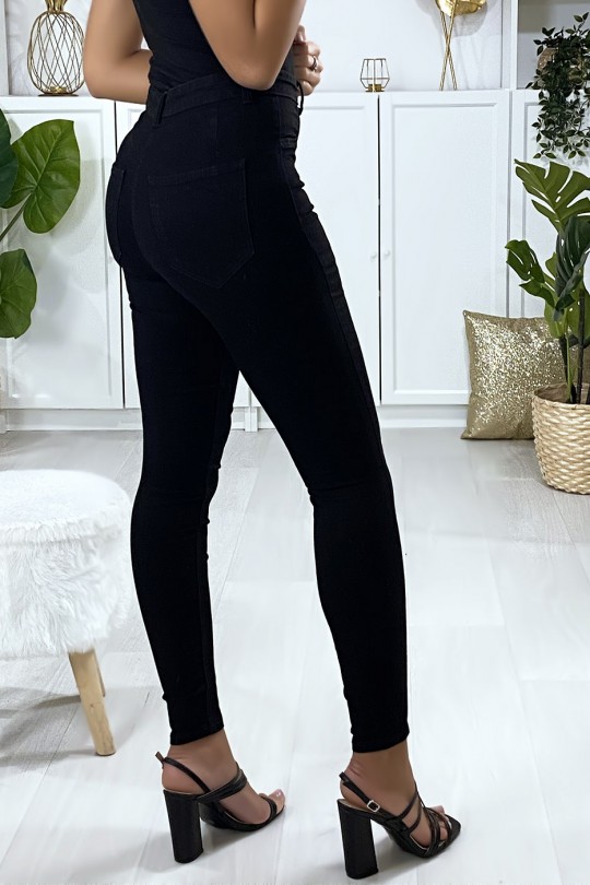 Smalle zwarte jeans met nepzakken aan de voorkant - 3
