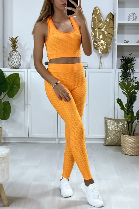 Orange leggings and push-up top set - 1
