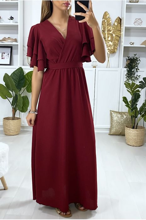 robe bordeaux longue