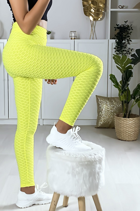 Legging Push Up jaune très fashion. Le best seller du moment