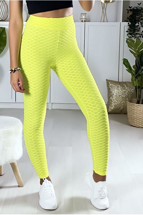 Legging Push Up jaune très fashion. Le best seller du moment - 1