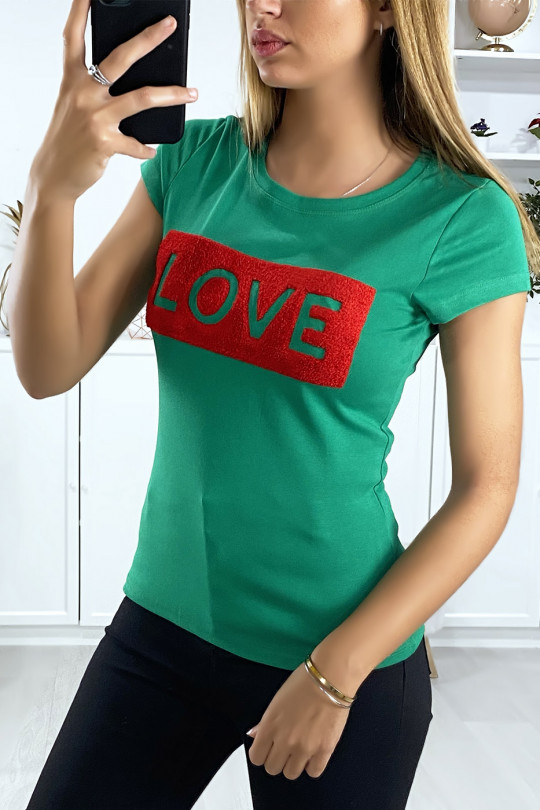 emerald green v neck t shirt