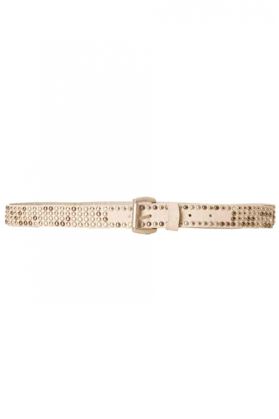 Fine taupe belt with small buckle SG-0974 - 4