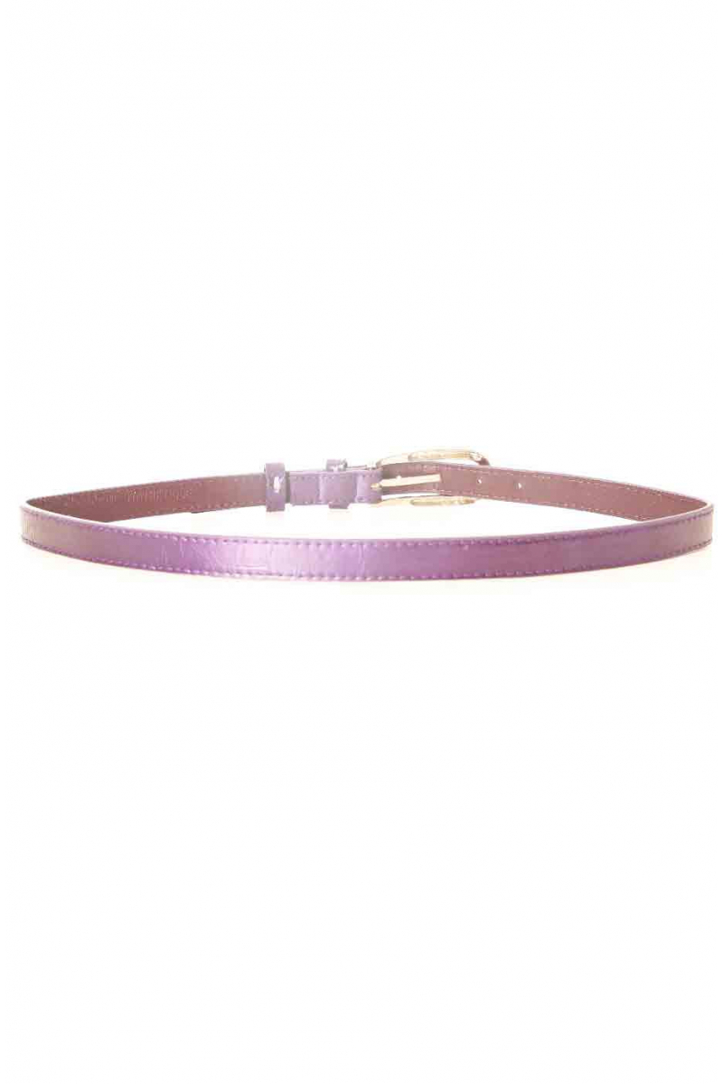 Thin purple belt with long buckle MH-026 - 3