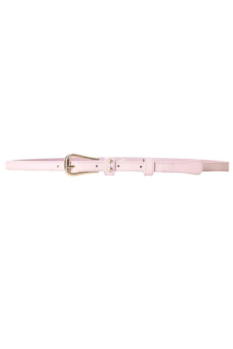 Thin pink belt with tightening buckle SG-0469 - 1