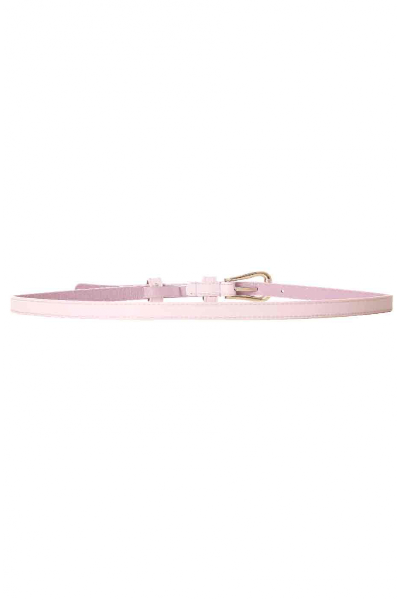 Thin pink belt with tightening buckle SG-0469 - 3