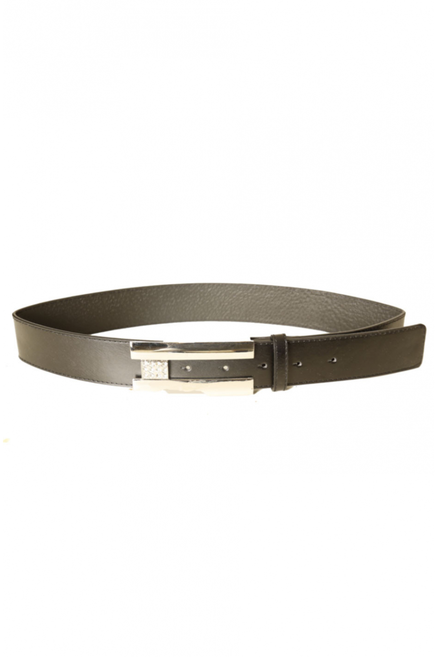 Zwarte riem met rechthoekige gesp van strass BG8001-61 - 1