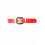 Wide red belt with large rounded buckle CE 747