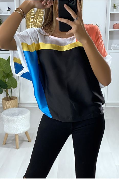 Blouse ample avec plusieurs morceaux multi-color - 4