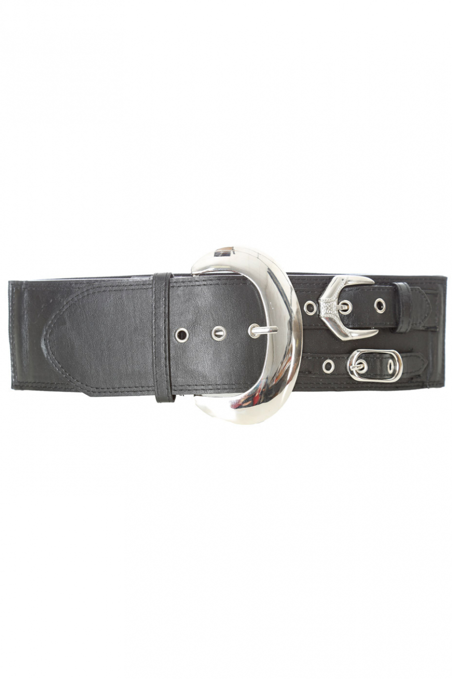 Elastic black belt, large rounded buckle. SG-0306 - 3