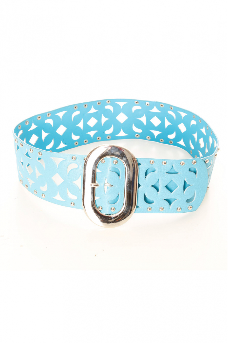 Blauwe riem met details en studs. SG-0421 - 1