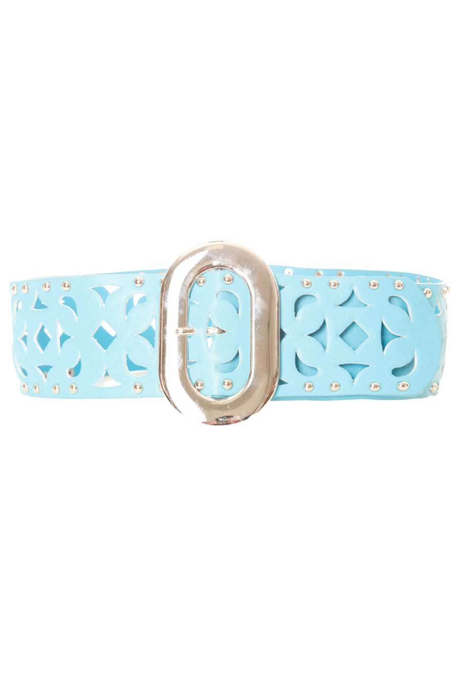 Ceinture bleu à détails et clous. SG-0421