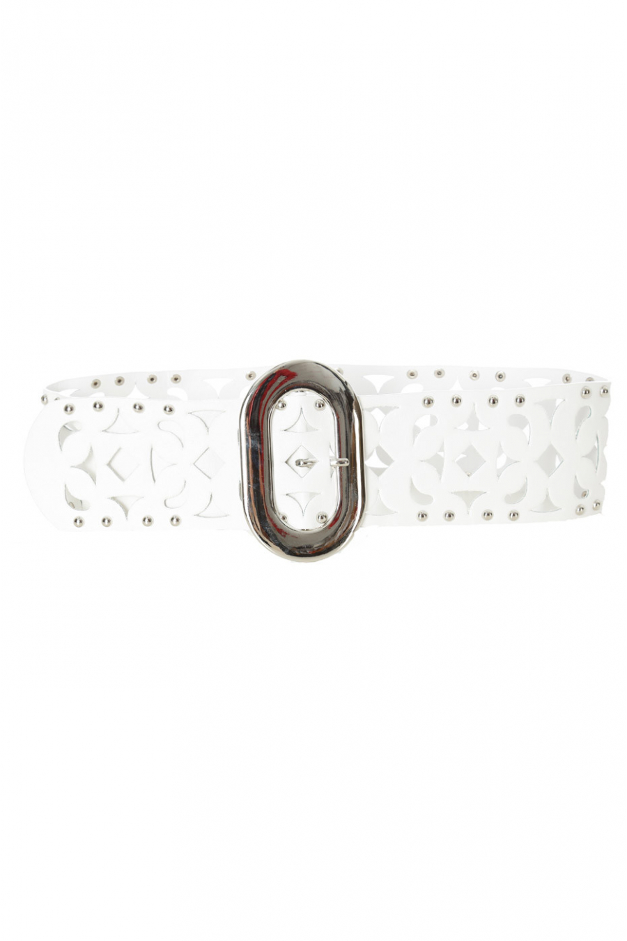 Ceinture blanche à détails et clous. SG-0421 - 1