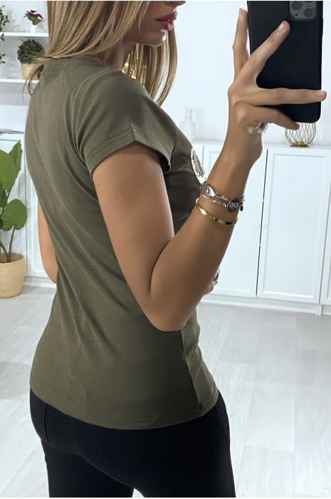 T-shirt kaki camouflage " lover" - 4