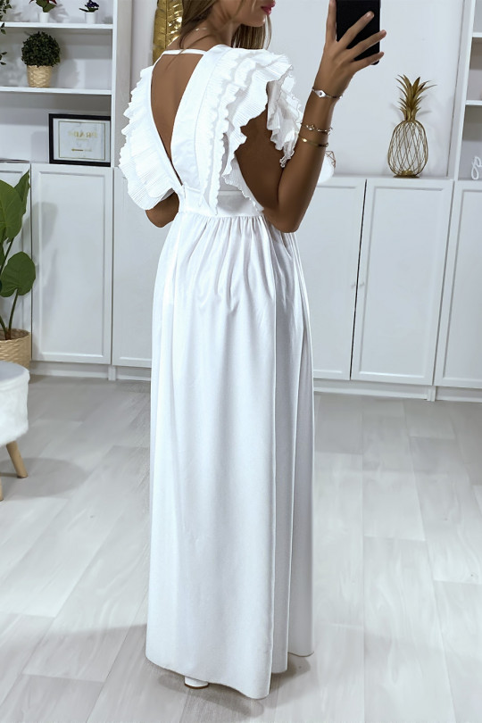 robe blanche froufrou