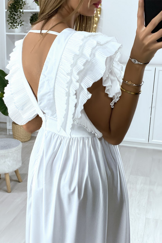 robe blanche froufrou