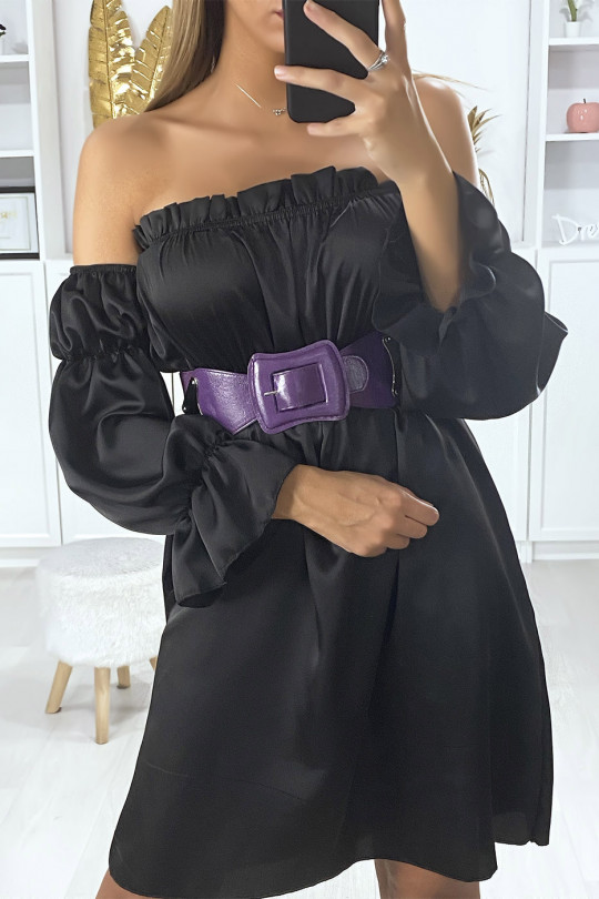 Lilac belt with elastic at the back - 1