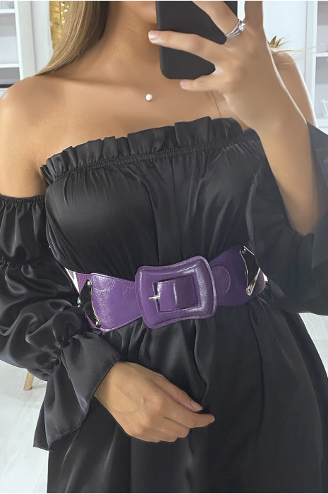 Ceinture lila avec élastique au dos - 3