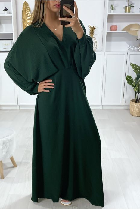longue robe verte
