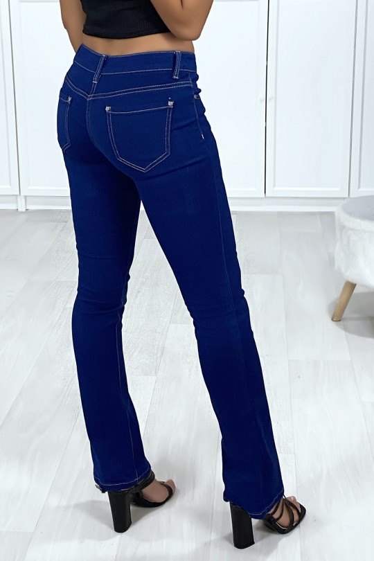 Raw blue jeans met 5 zakken - 4