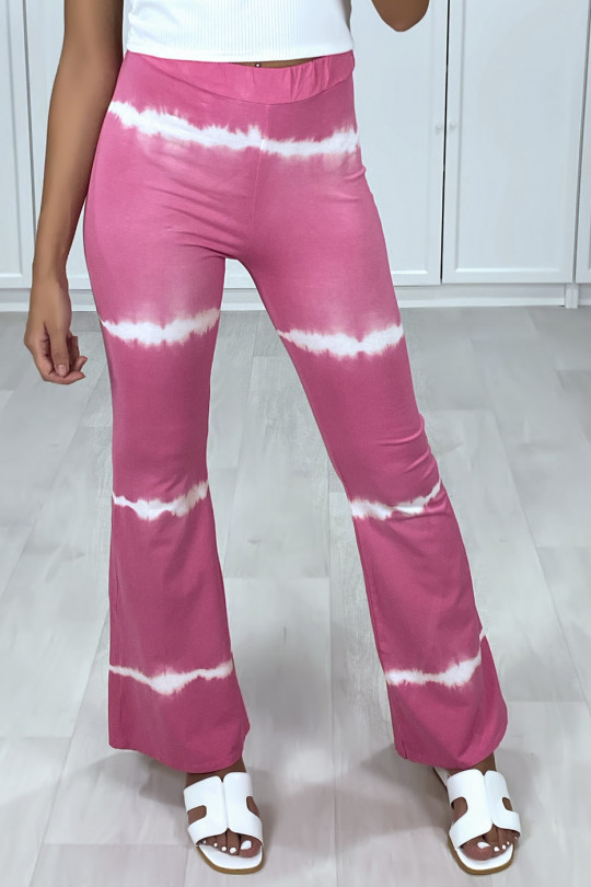 Fuchsia paw placket trousers with tie & dye - 2