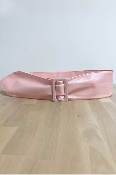 Ceinture rose avec boucle rectangle - 2