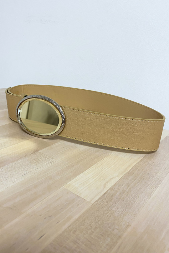 Gold belt with mirror buckle - 2