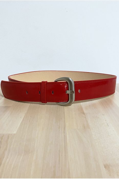 Rode riem met mooie gesp - 1