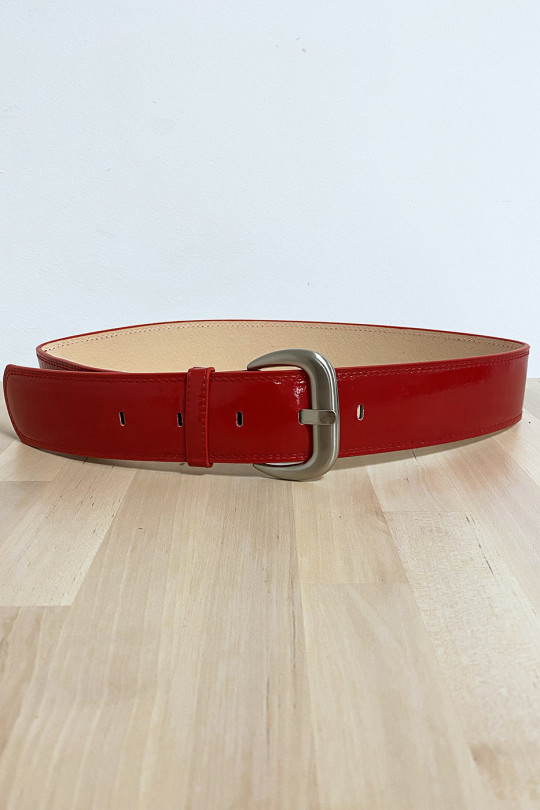 Red belt with pretty buckle - 1
