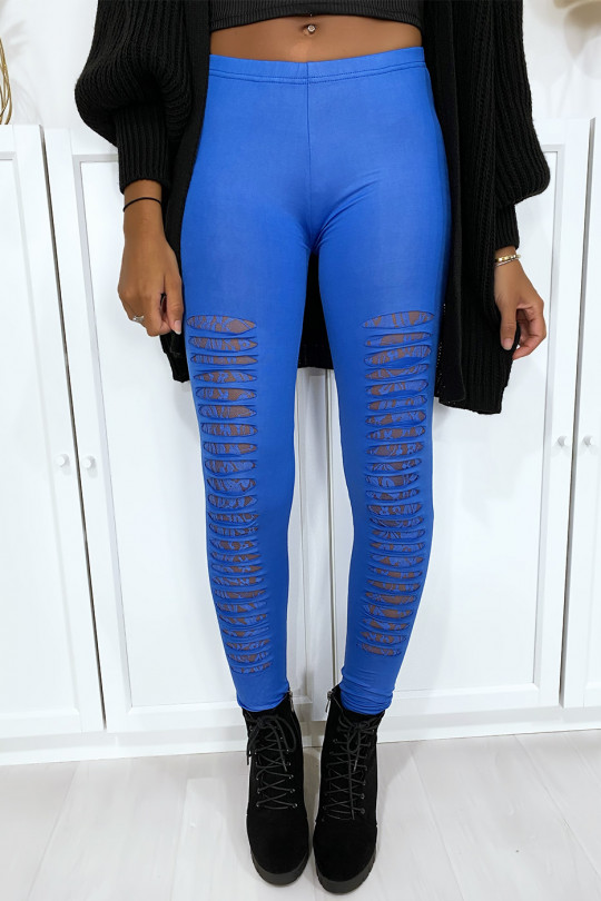 Royal leggings tapered at the front and lined with lace - 1
