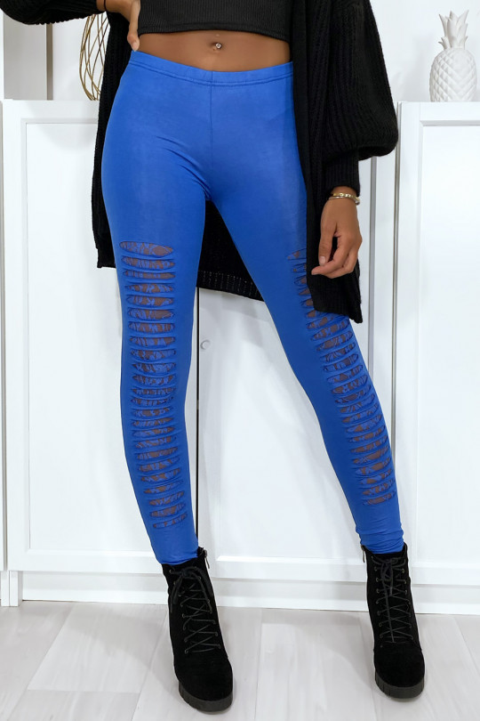 Royal leggings tapered at the front and lined with lace - 2