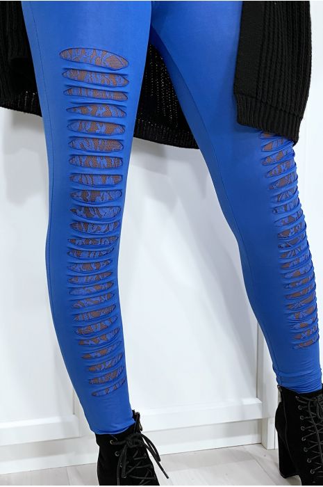 Legging royal effilé à l'avant et doublé en dentelle - 4