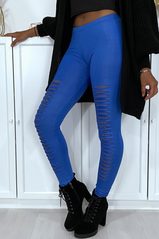 Royal leggings tapered at the front and lined with lace - 5