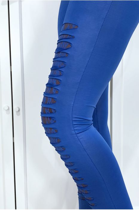 Legging royal effilé à l'avant et doublé en dentelle - 9