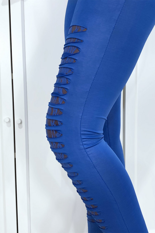 Royal leggings tapered at the front and lined with lace - 9