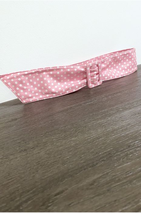 Ceinture en simili rose à poids blanc - 2