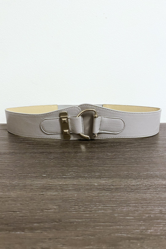 Gray belt with oval shape - 1